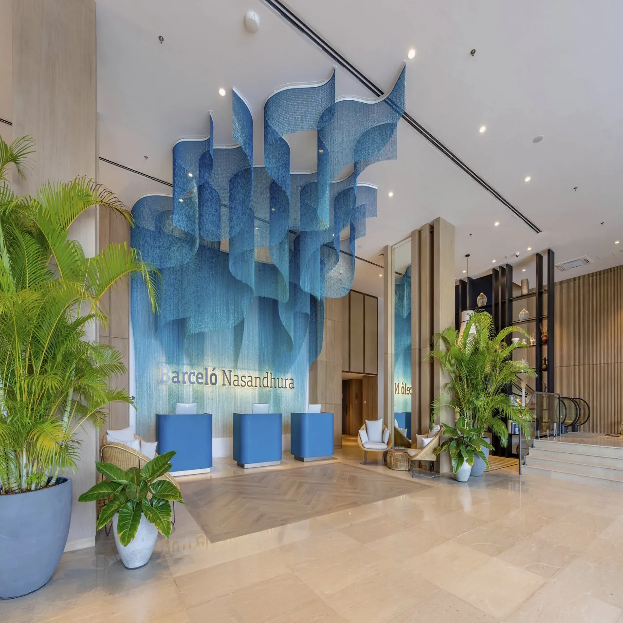 Lobby at Barceló Nasandhura on Malé, Maldives