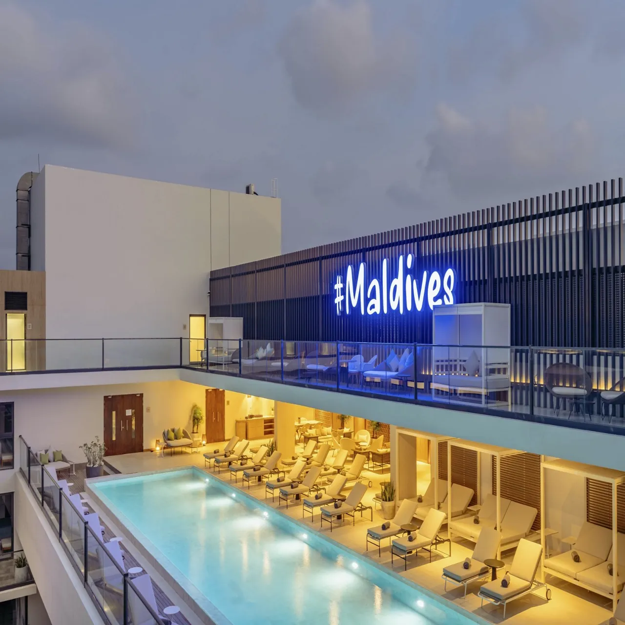Pool at Barceló Nasandhura on Malé, Maldives