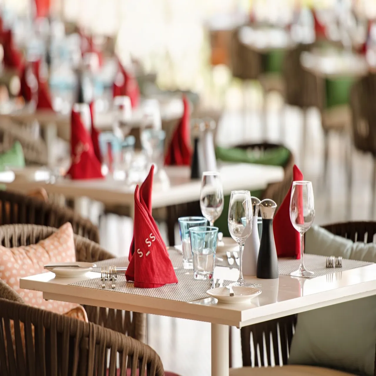 Dining at Hard Rock Hotel Maldives on Emboodhoo Lagoon, Maldives
