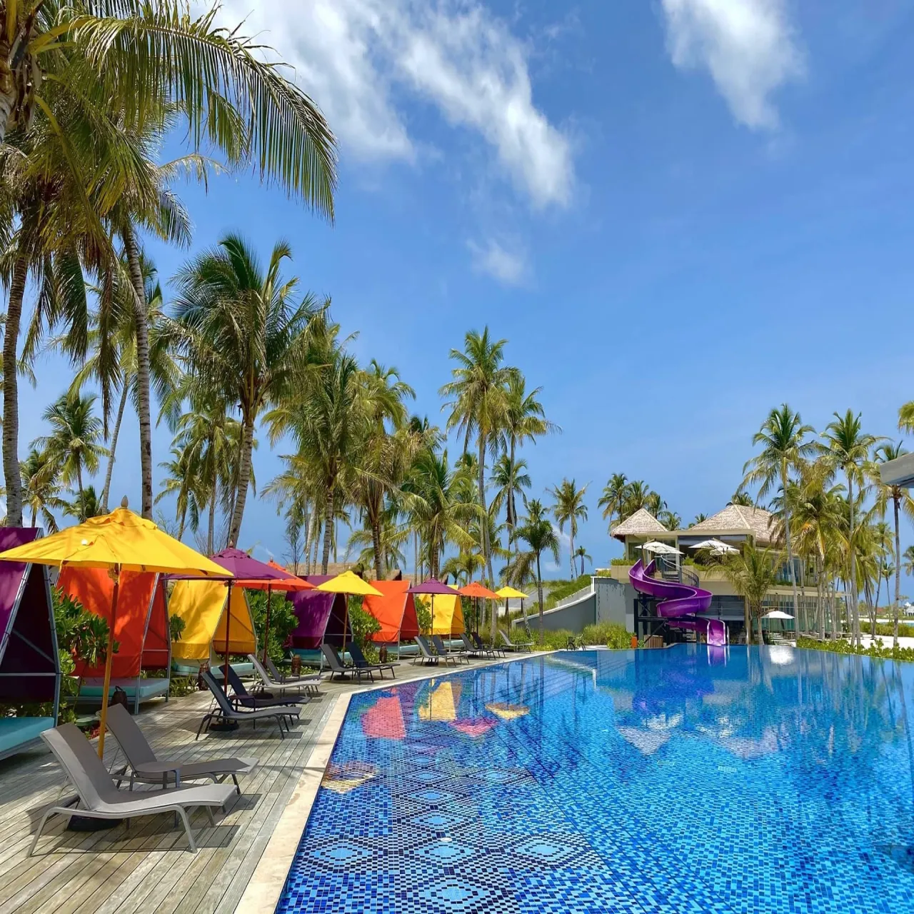 Pool at Hard Rock Hotel Maldives on Emboodhoo Lagoon, Maldives