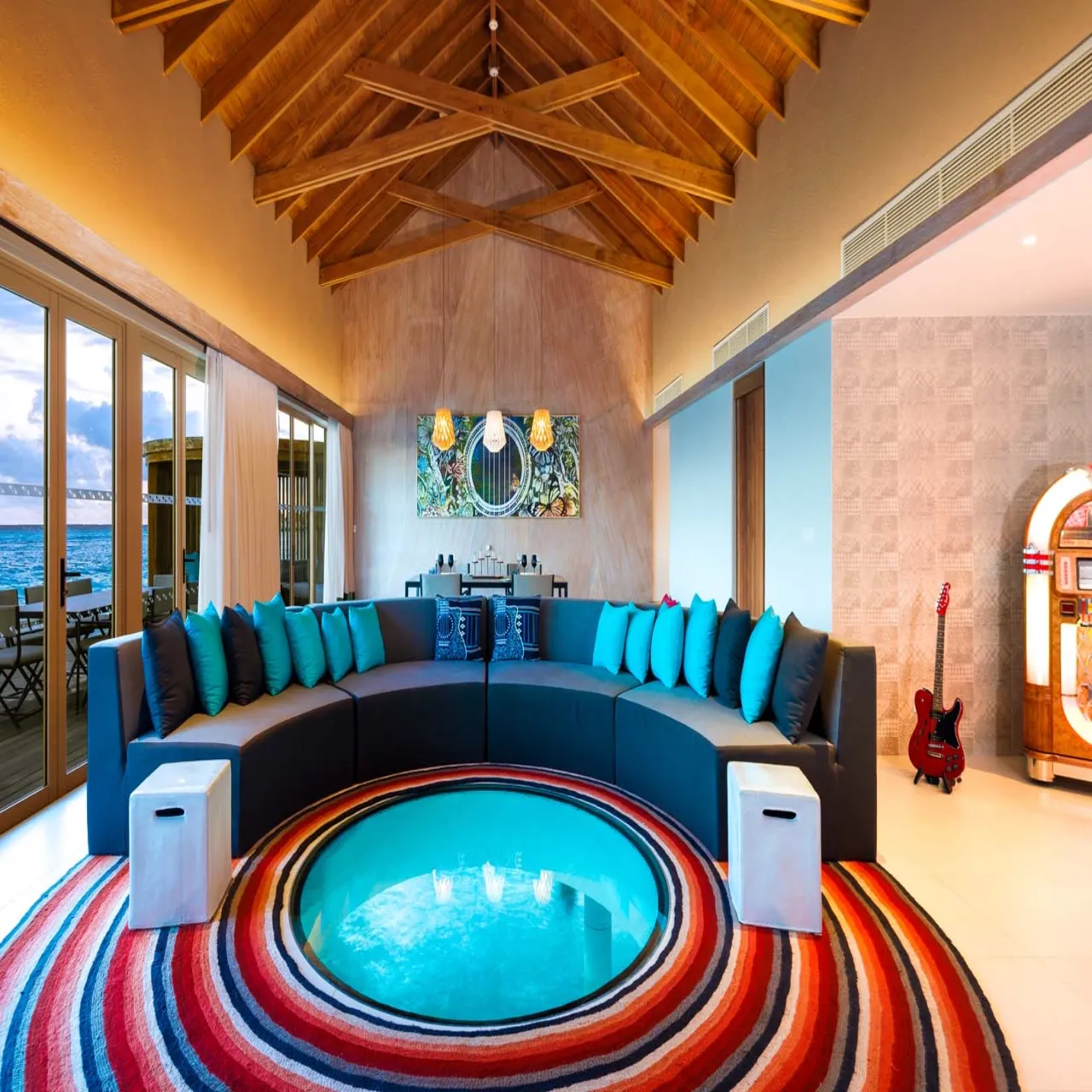 Room Two Bedroom Rock Star Overwater Pri at Hard Rock Hotel Maldives on Emboodhoo Lagoon, Maldives
