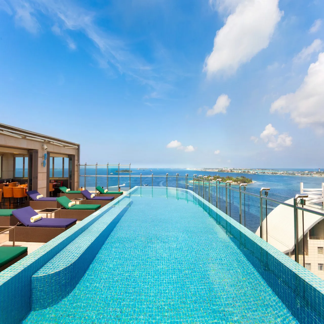 Rooftop Infinity Pool at Hotel Jen Malé by Shangri-La on Malé, Maldives
