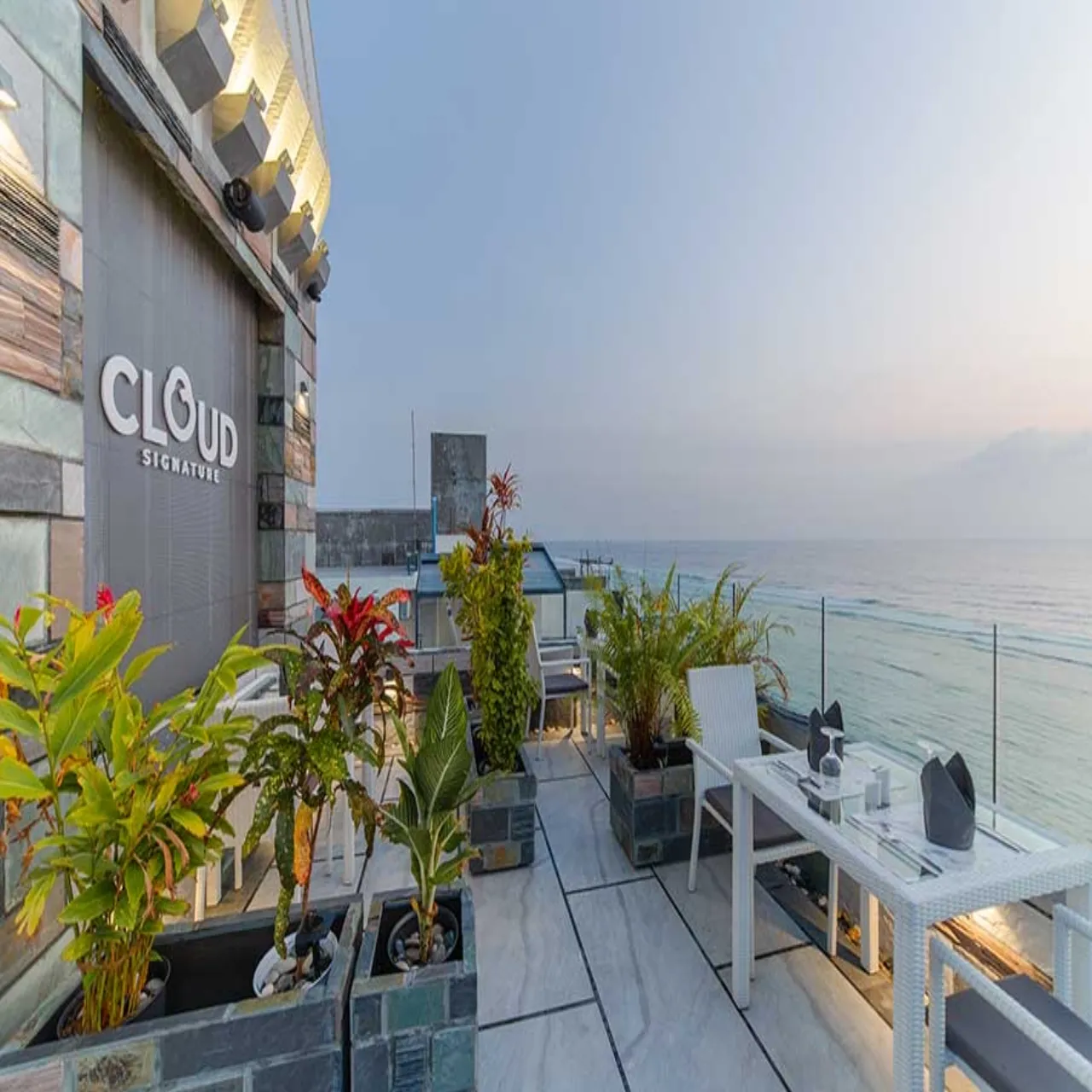 Dining at Hotel Ocean Grand on Hulhumalé, Maldives