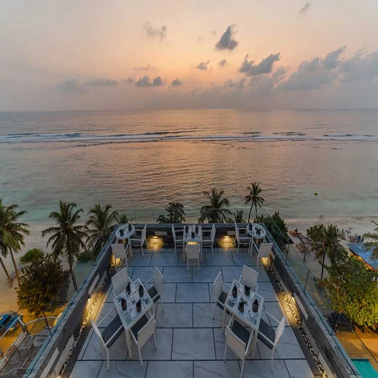 Dining at Hotel Ocean Grand on Hulhumalé, Maldives