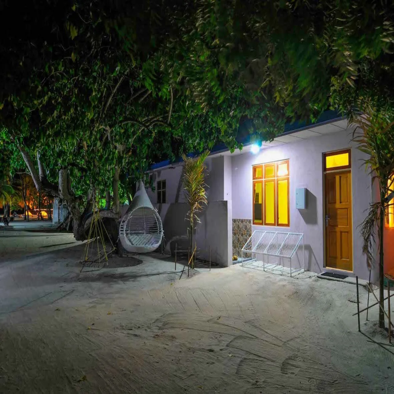 Exterior of Jailbreak Surf Inn on Himmafushi, Maldives
