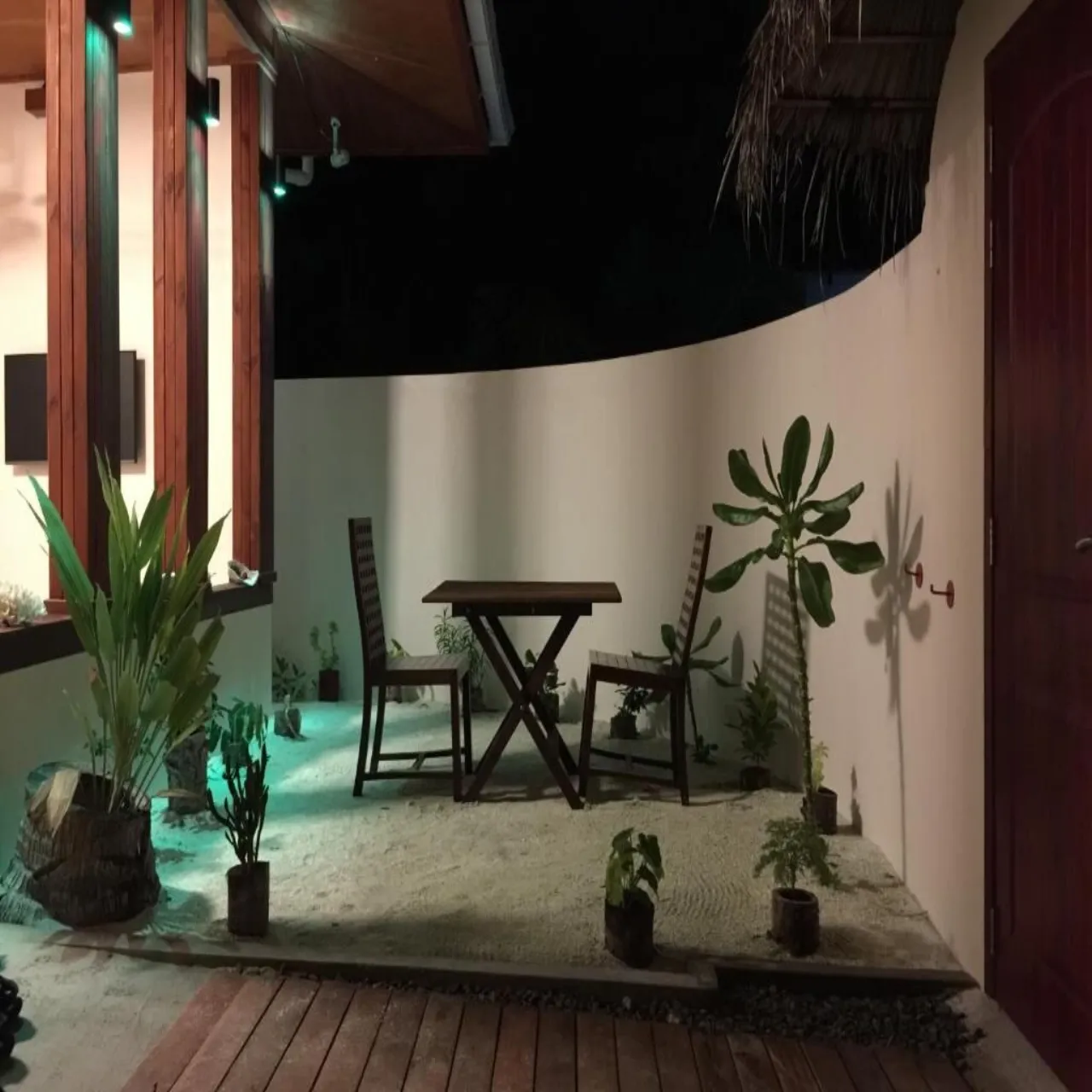 Terrace at Noomuraka Inn on Omadhoo, Maldives