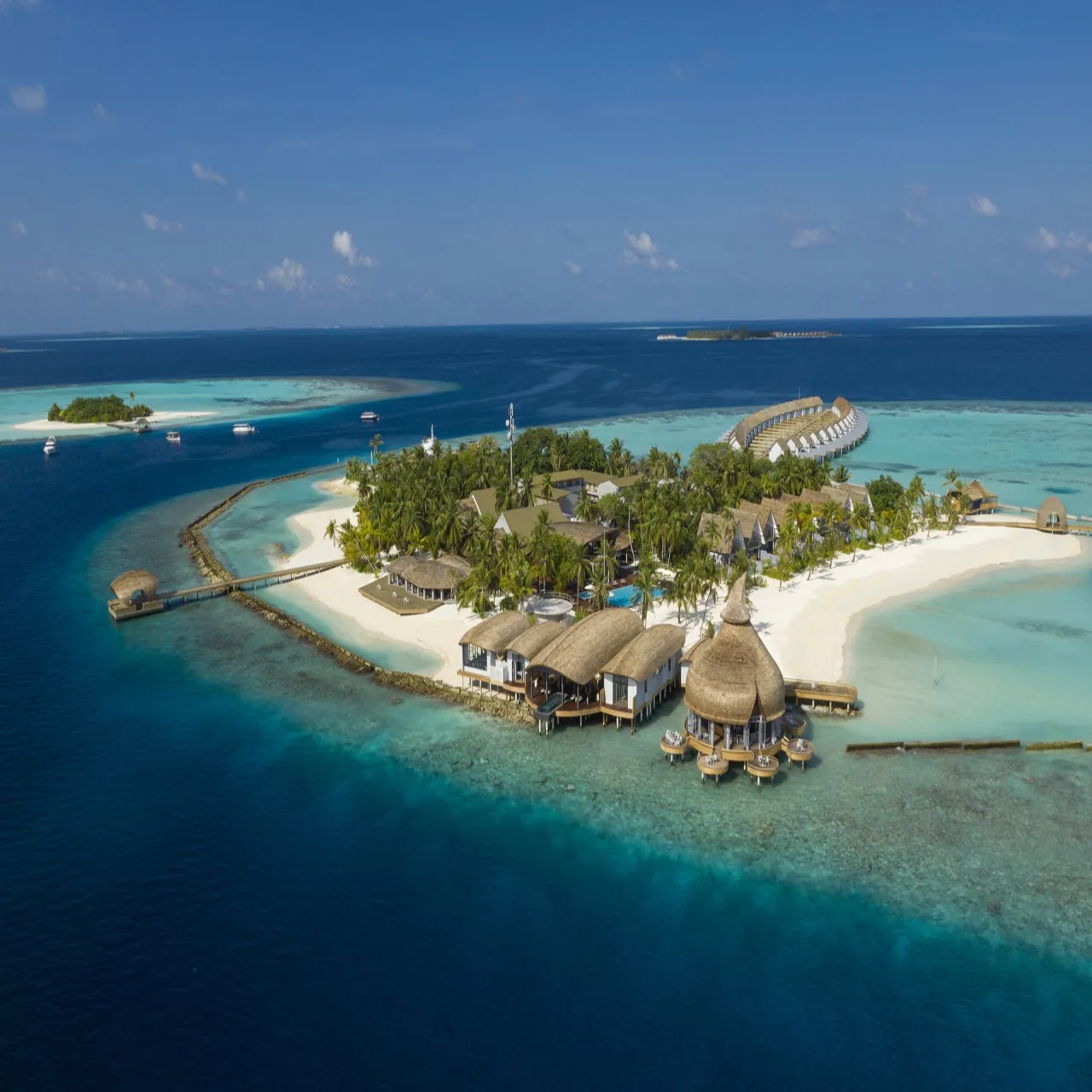 Aerial view of OUTRIGGER Maafushivaru on Maafushivaru, Maldives