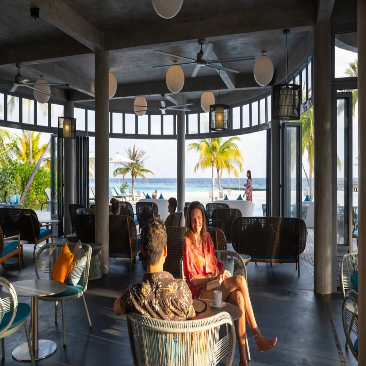Bar at OUTRIGGER Maafushivaru on Maafushivaru, Maldives