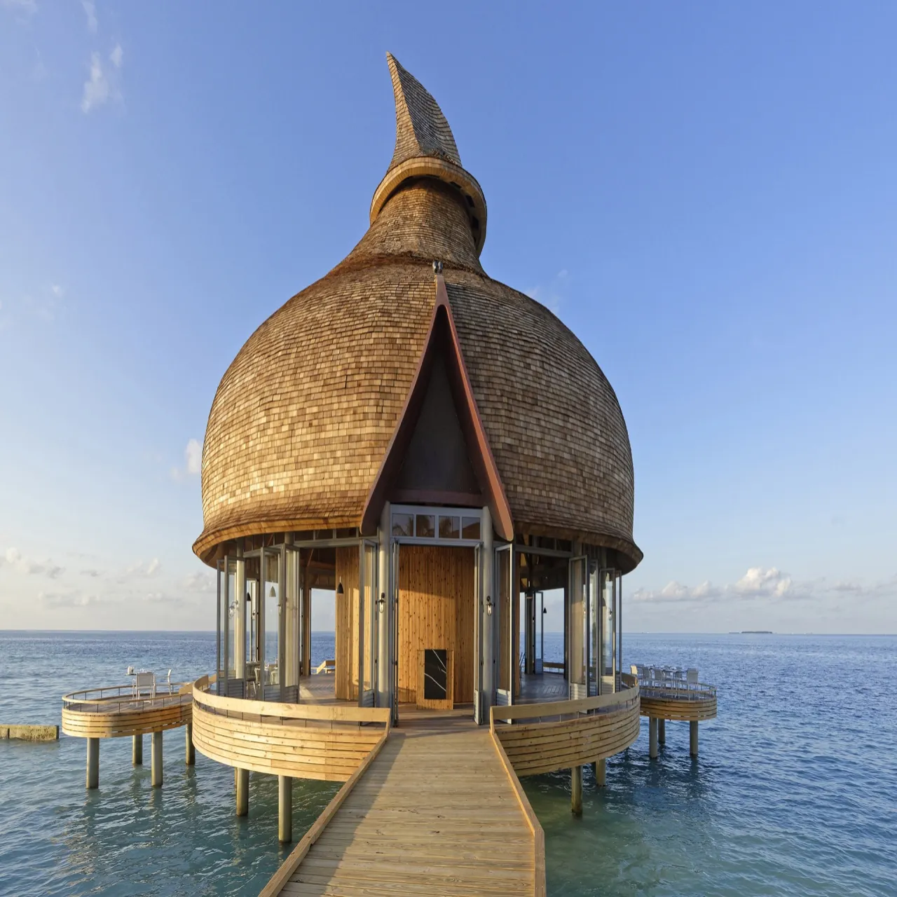 Dining at OUTRIGGER Maafushivaru on Maafushivaru, Maldives