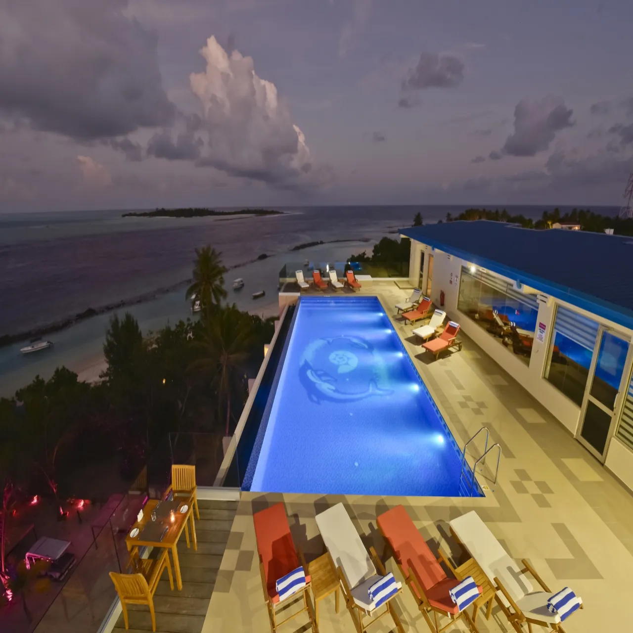 Pool at Season Paradise on Thulusdhoo, Maldives