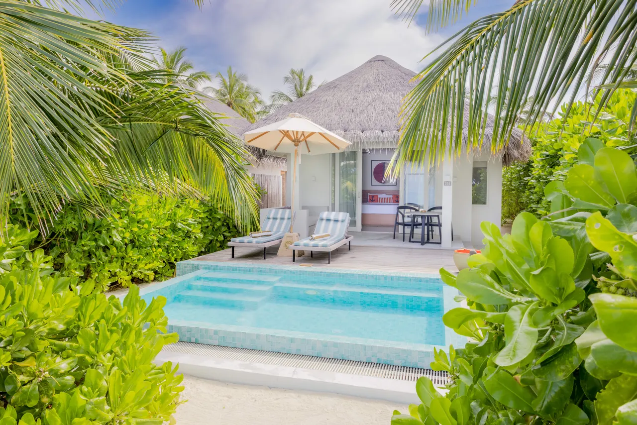 Beach villa pool at Sun Siyam Iru Veli, Maldives