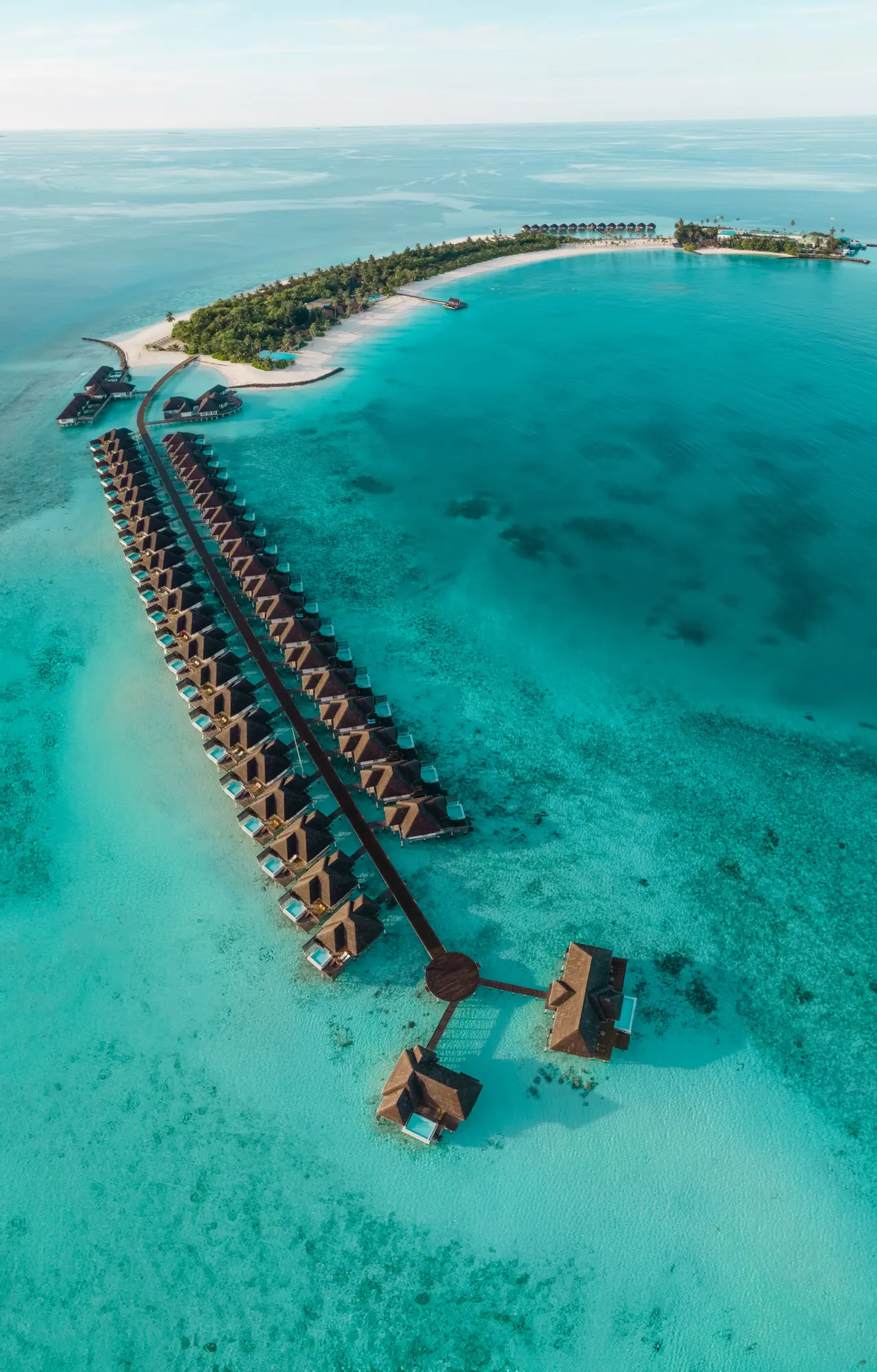 Aerial view of Sun Siyam Iru Veli, Maldives