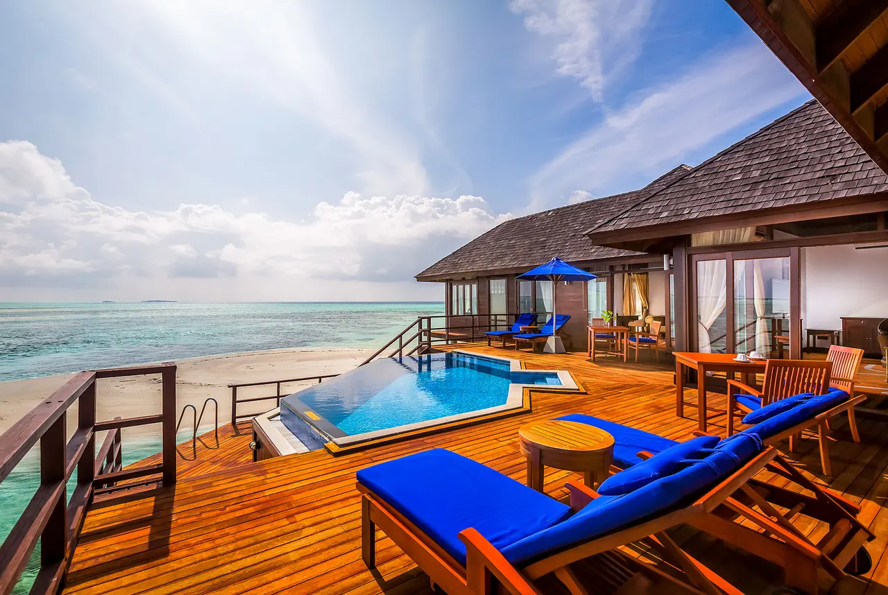 Presidential water suite at Sun Siyam Olhuveli, Maldives