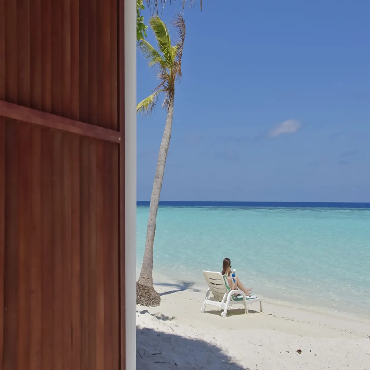 Beach at Thulhagiri Island Resort & Spa on Thulhagiri, Maldives