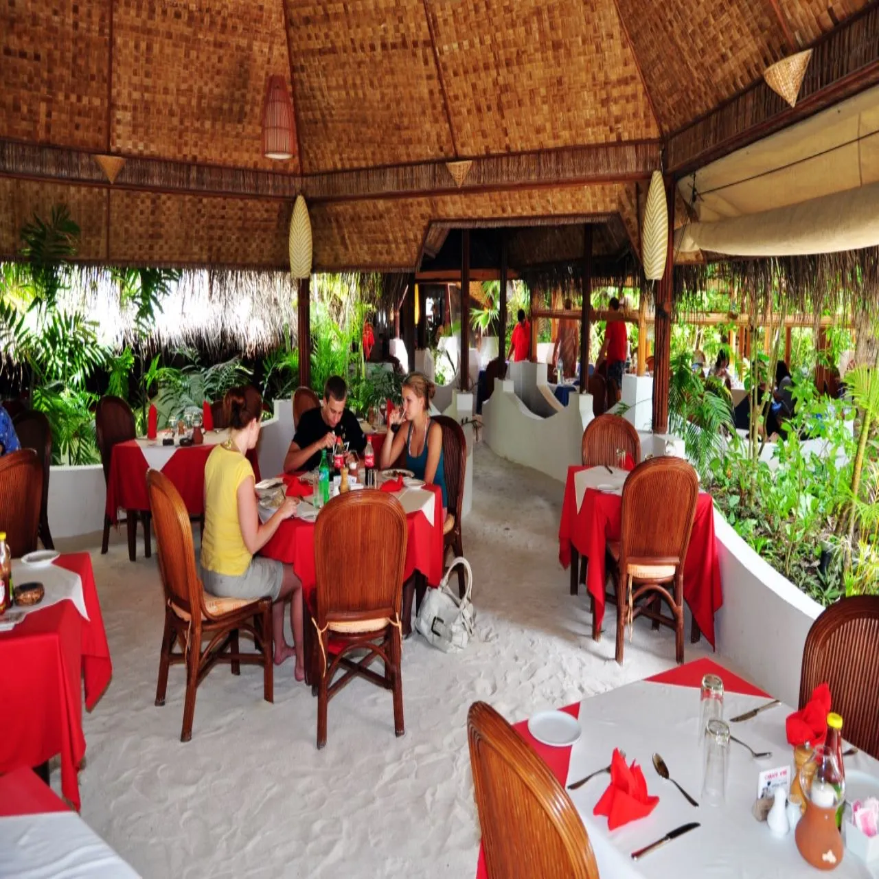 Dining at Thulhagiri Island Resort & Spa on Thulhagiri, Maldives
