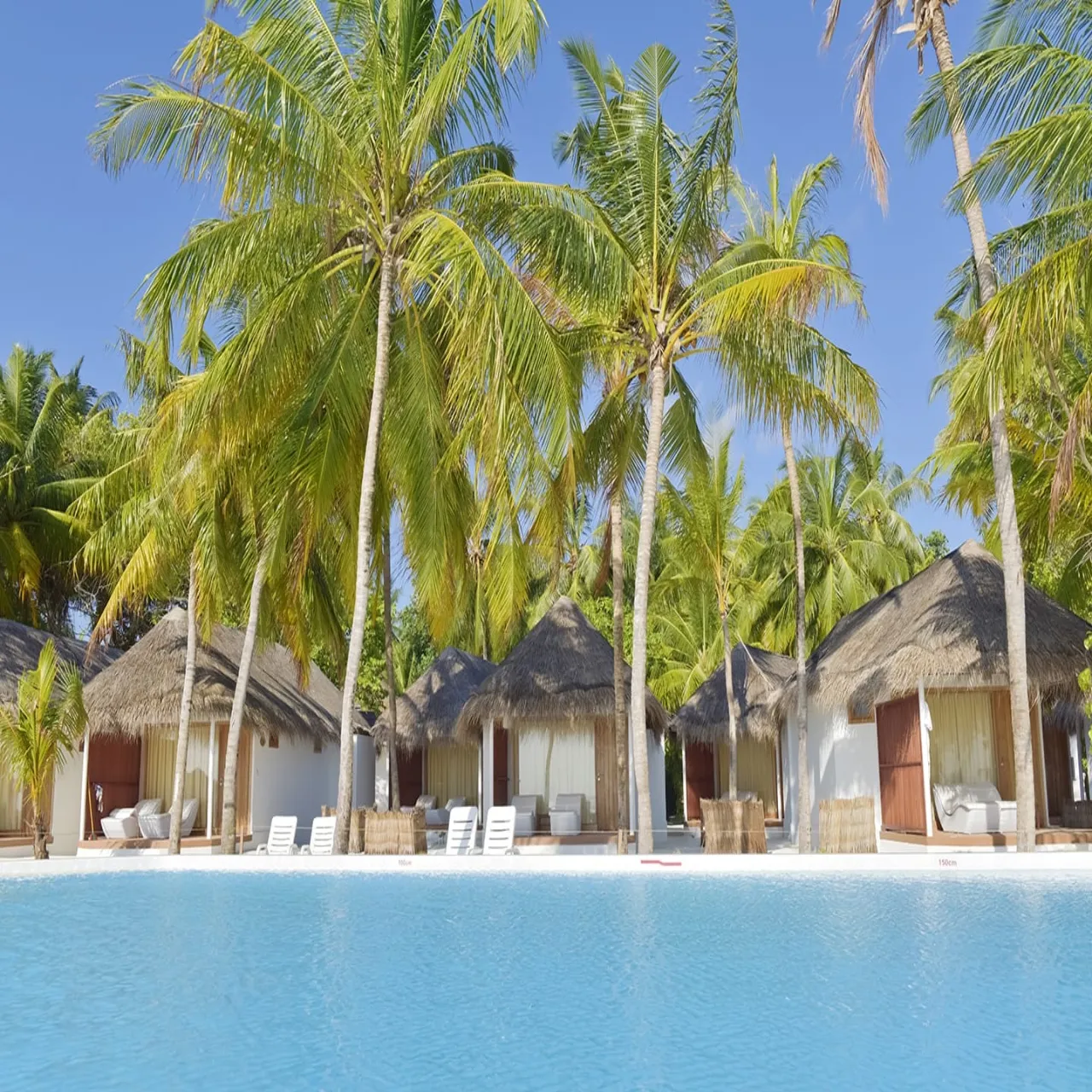 Beach at Thulhagiri Island Resort & Spa on Thulhagiri, Maldives