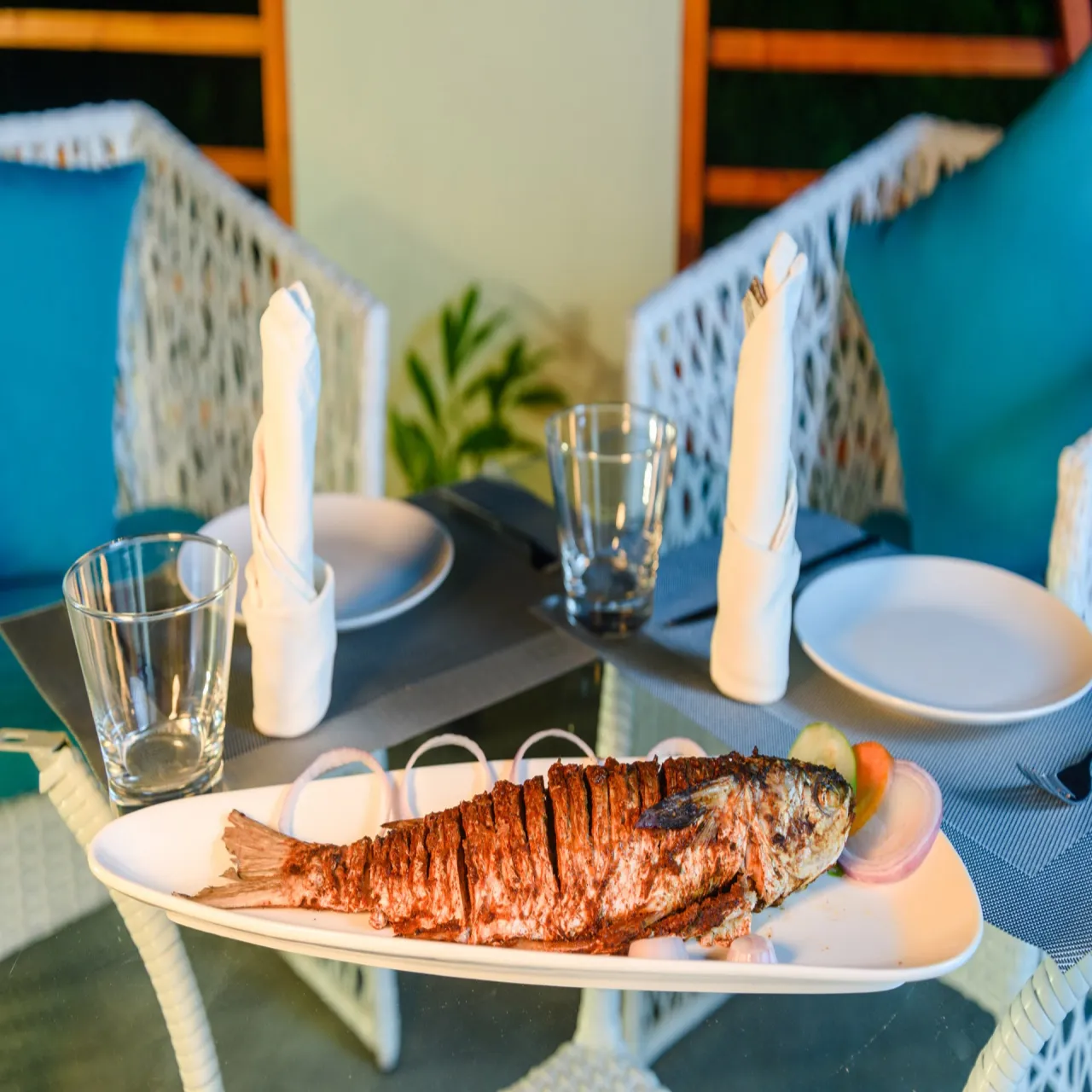 Dining at White Sand Dhigurah on Dhigurah, Maldives