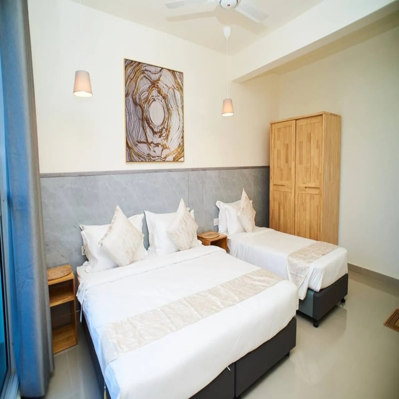 Bed Rooms at Yuvi Blue & Spa on Himmafushi, Maldives