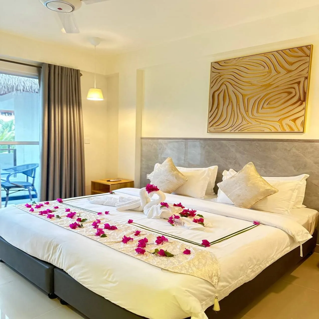Bed Rooms at Yuvi Blue & Spa on Himmafushi, Maldives